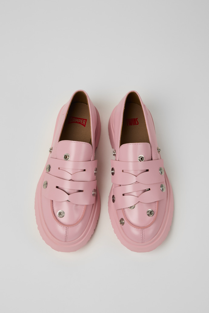 Twins Mocassí de pell de color rosa per a home
