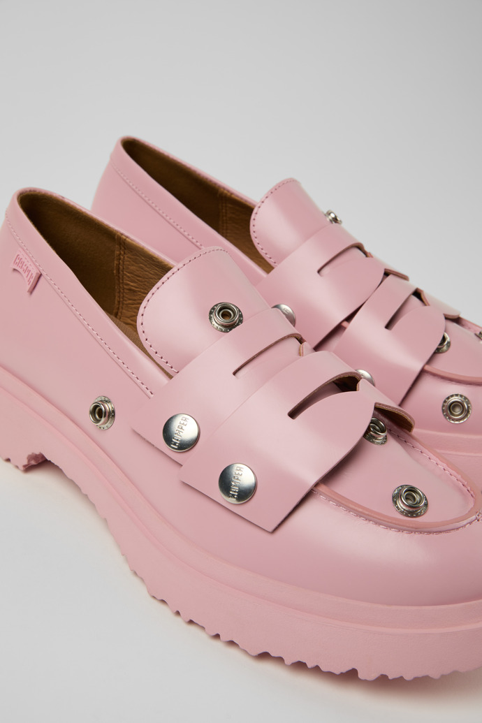 Twins Mocassí de pell de color rosa per a home