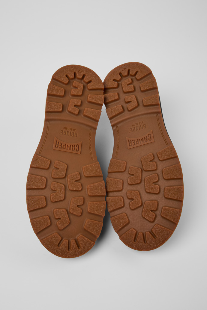 The soles of Brutus+ Gray Nubuck Shoes for Men.