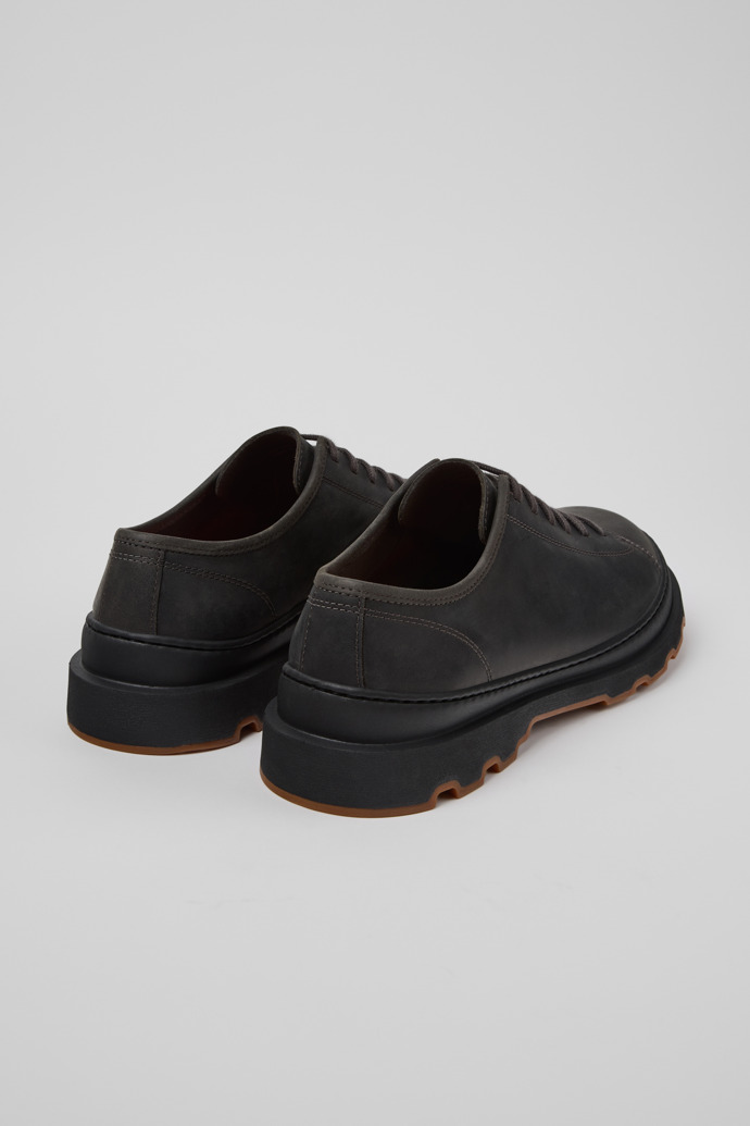 Back view of Brutus+ Gray Nubuck Shoes for Men.