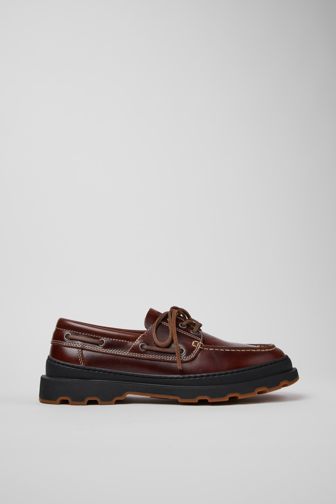 Brutus+ Mocasines marrones de piel para hombre.