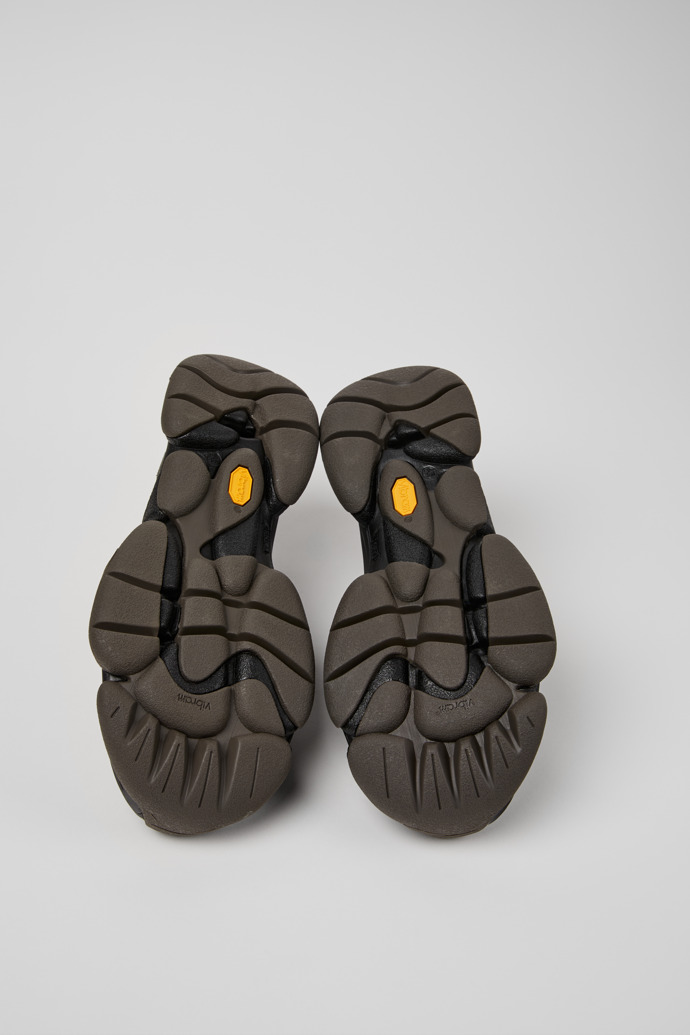 The soles of Karst 2 Black and Gray Leather and Nubuck Sneakers for Men.