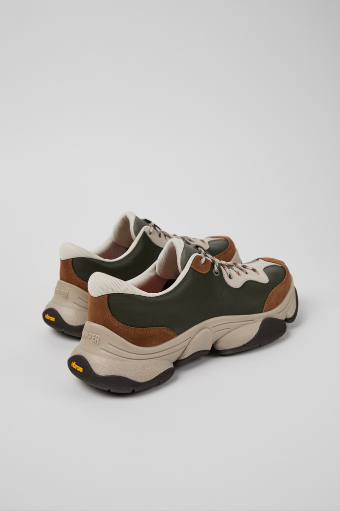 Back view of Karst 2 Multicolor Leather and Nubuck Sneakers for Men.