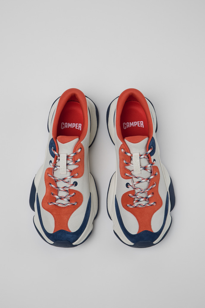 Overhead view of Karst 2 Multicolor Leather and Nubuck Sneakers for Men.