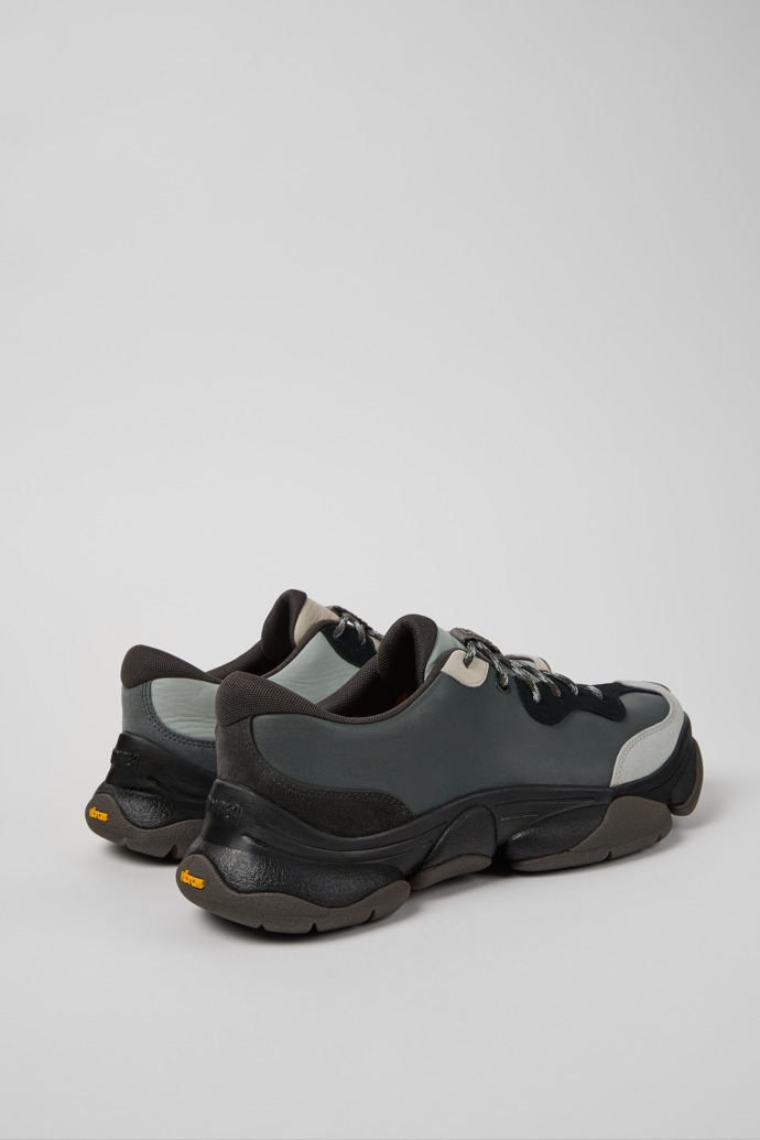 Back view of Twins Multicolor Leather and Nubuck Sneakers for Men.
