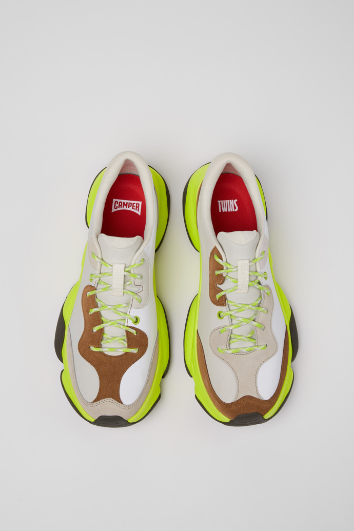 Twins Sneakers multicolores de piel y nobuk para hombre.