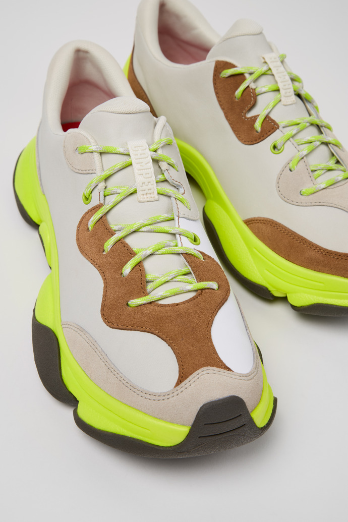 Twins Sneakers multicolores de piel y nobuk para hombre.