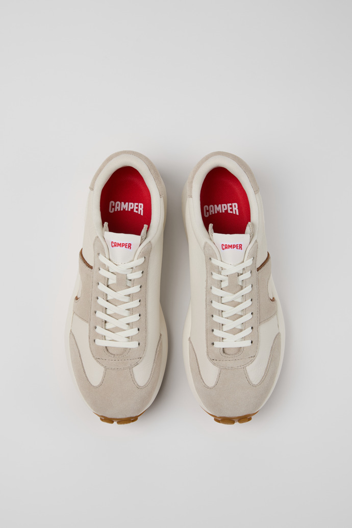 Overhead view of Pelotas Athens Multicolor Leather and Nubuck Sneakers for Men.