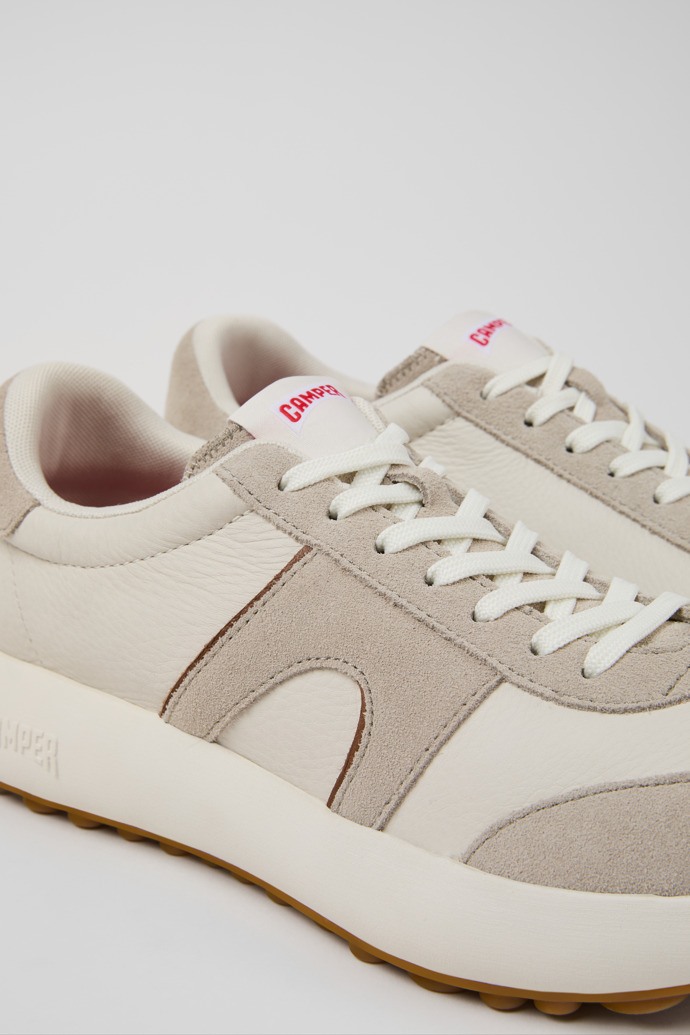 Close-up view of Pelotas Athens Multicolor Leather and Nubuck Sneakers for Men.