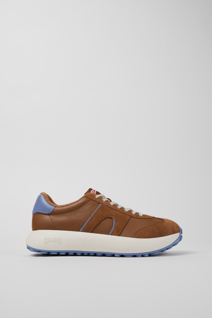 Side view of Pelotas Athens Multicolor Leather and Nubuck Sneakers for Men.