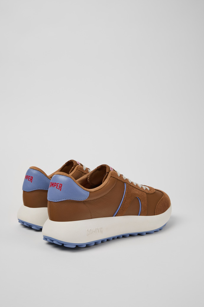 Back view of Pelotas Athens Multicolor Leather and Nubuck Sneakers for Men.