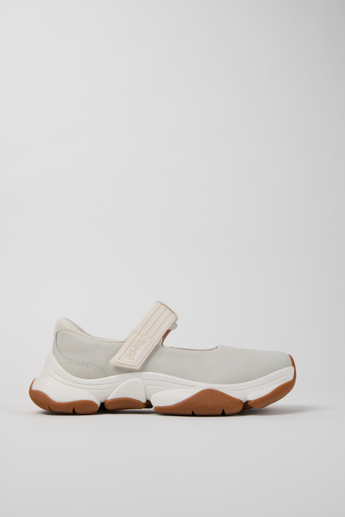 Side view of Karst 2 White Leather Sneakers for Men.