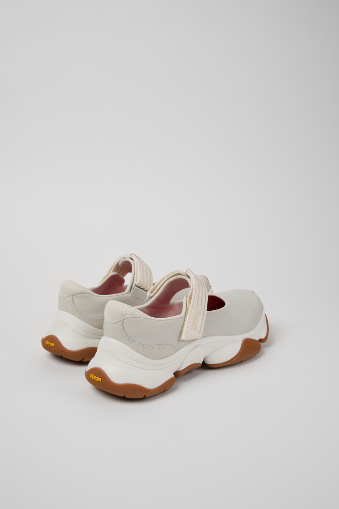 Back view of Karst 2 White Leather Sneakers for Men.
