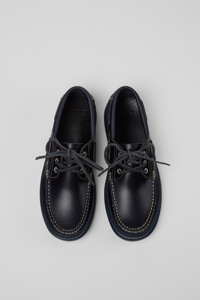 Runner Mocassins en cuir bleu pour homme.