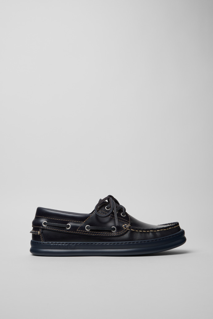 Runner Mocassins en cuir bleu pour homme.