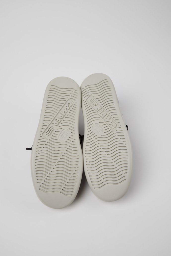 The soles of Runner Blue Nubuck Leather Moccasins for Men.