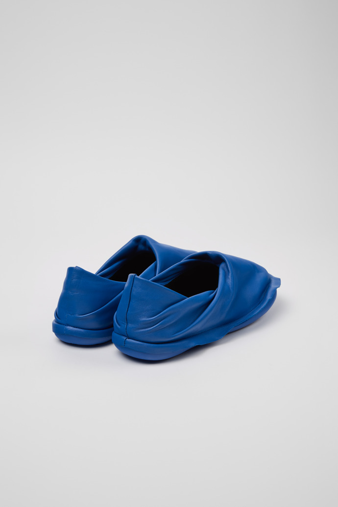 Back view of Camper x ISSEY MIYAKE - Peu Form Blue Leather Men's Shoes.