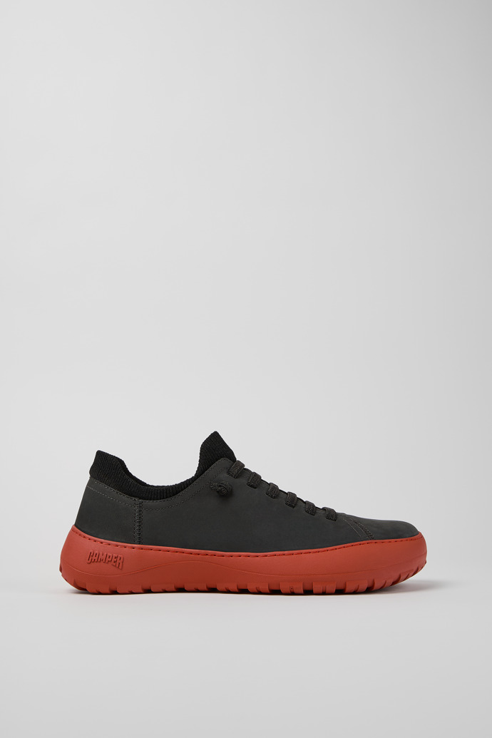 Side view of Peu Serra Gray Nubuck and Textile Shoes for Men.