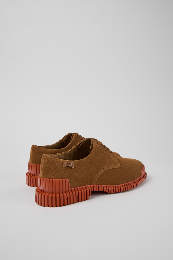 Back view of Pix Brown Suede Shoes for Men.