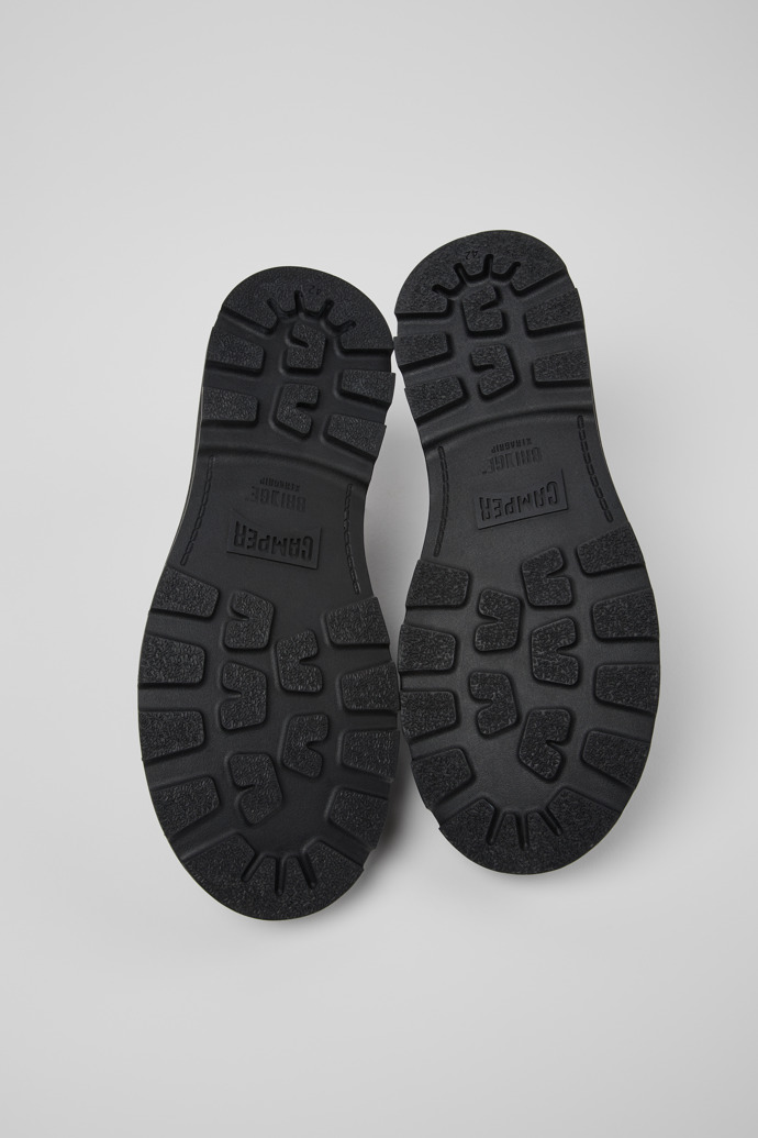 The soles of Brutus+ Black Leather Shoes for Men.