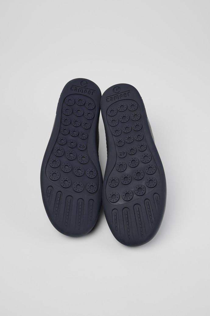 The soles of Peu Touring Gray Leather and Recycled Engineered Materials Sneakers for Men.