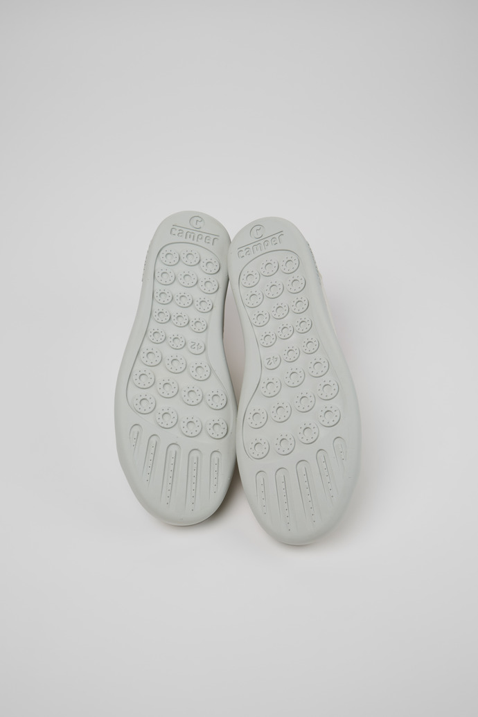 The soles of Peu Touring White Leather Sneakers Shoes for Men with EVA Outsoles.