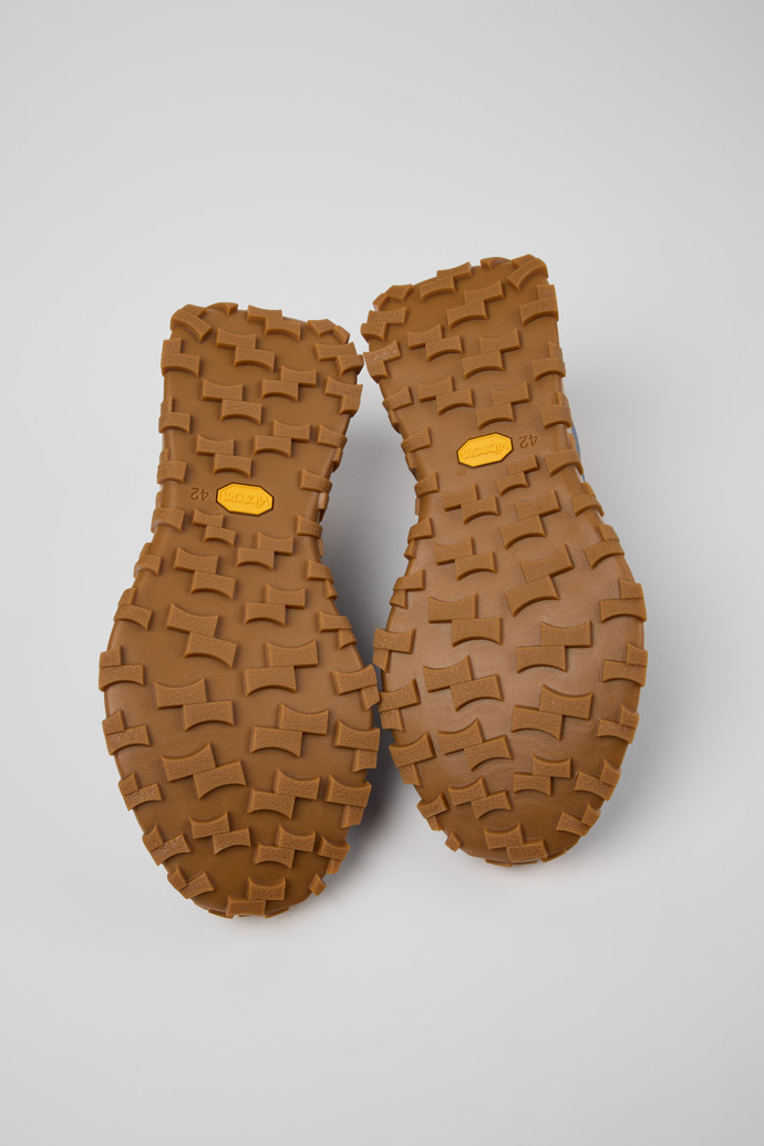 Drift Trail Erkekler için mavi deri spor ayakkabılar. tabanları