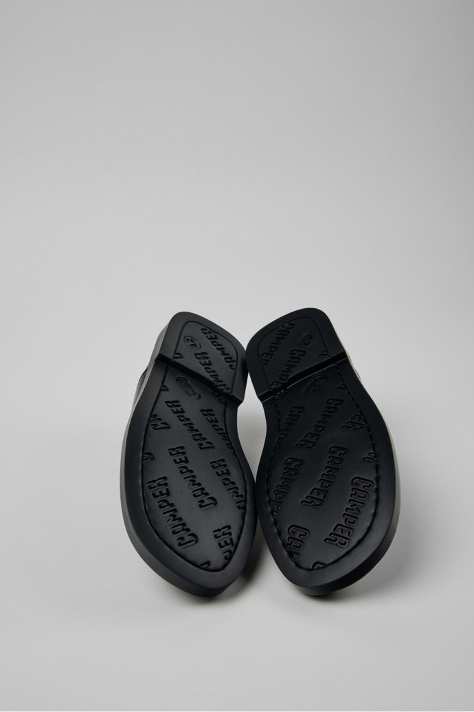 The soles of Don Black Leather Shoes for Men.