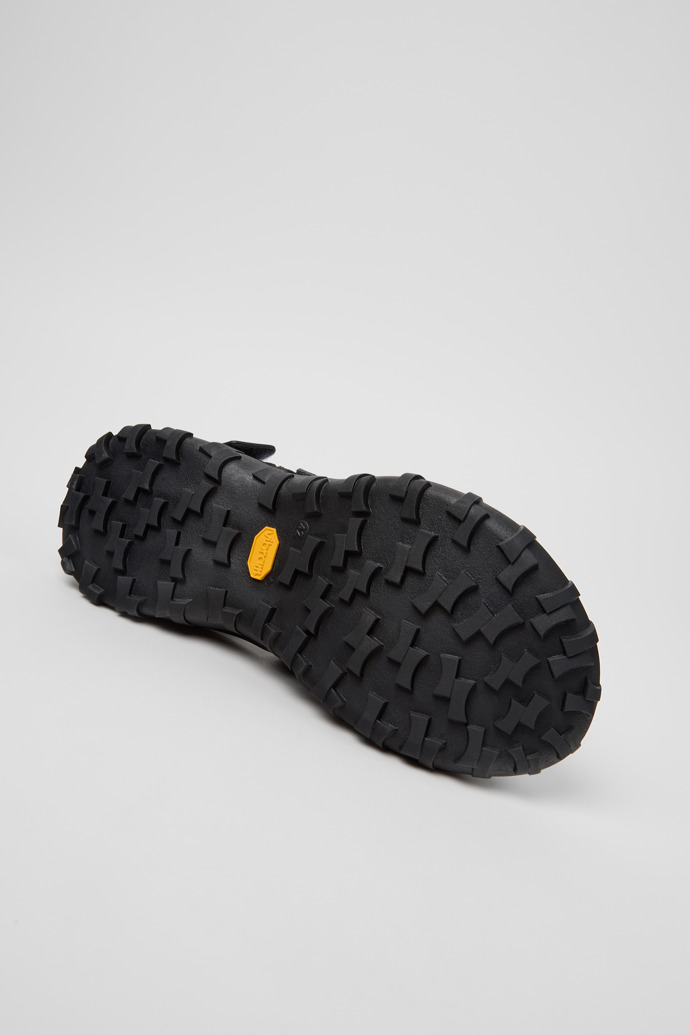 Drift Trail Sandal Schwarze Leder- und Textilsandalen für Herren.