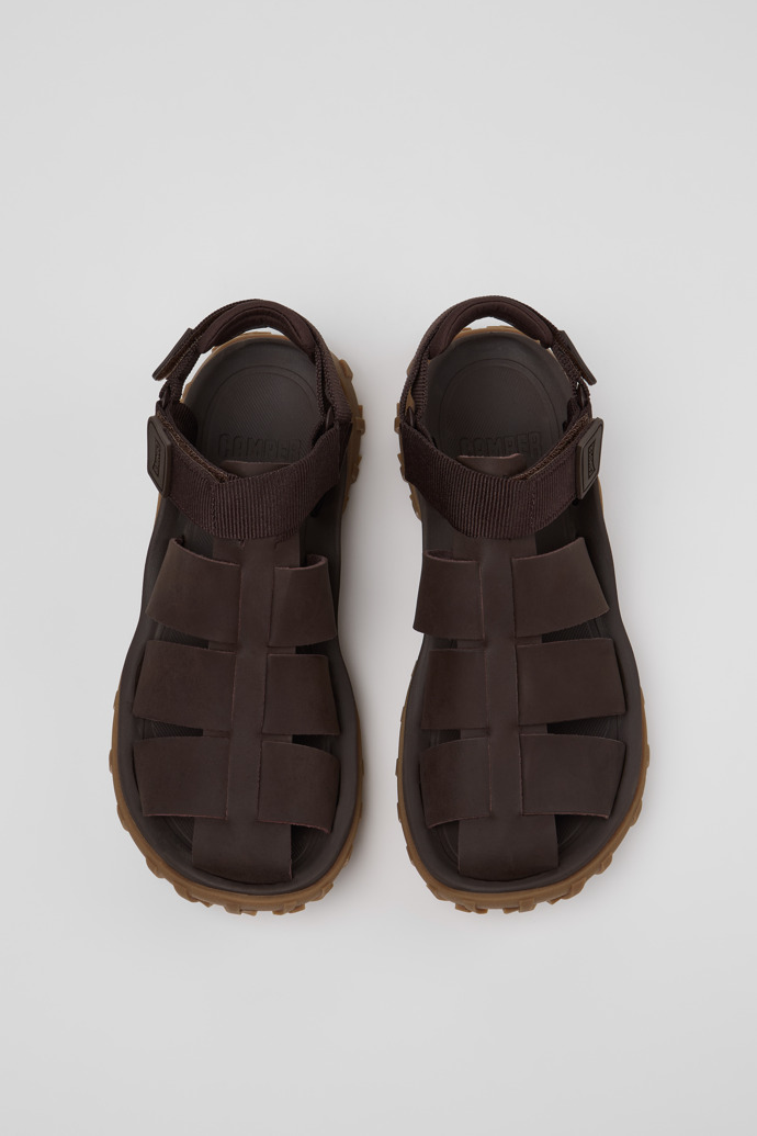 Drift Trail Sandal Sandàlies de pell i teixit marrons Per a home.