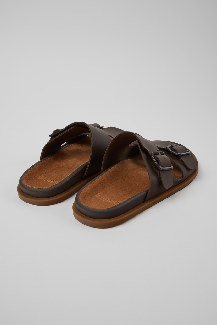 Lluc Sandal Sandalias de piel marrones para hombre.