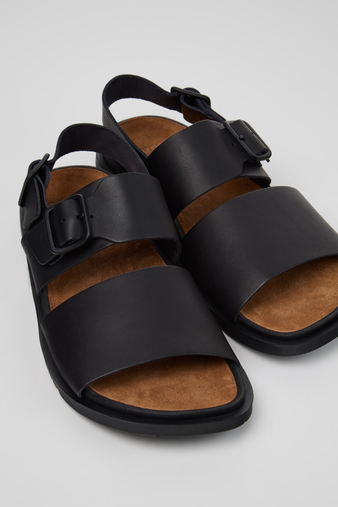 Lluc Sandal Schwarze Ledersandalen für Herren.