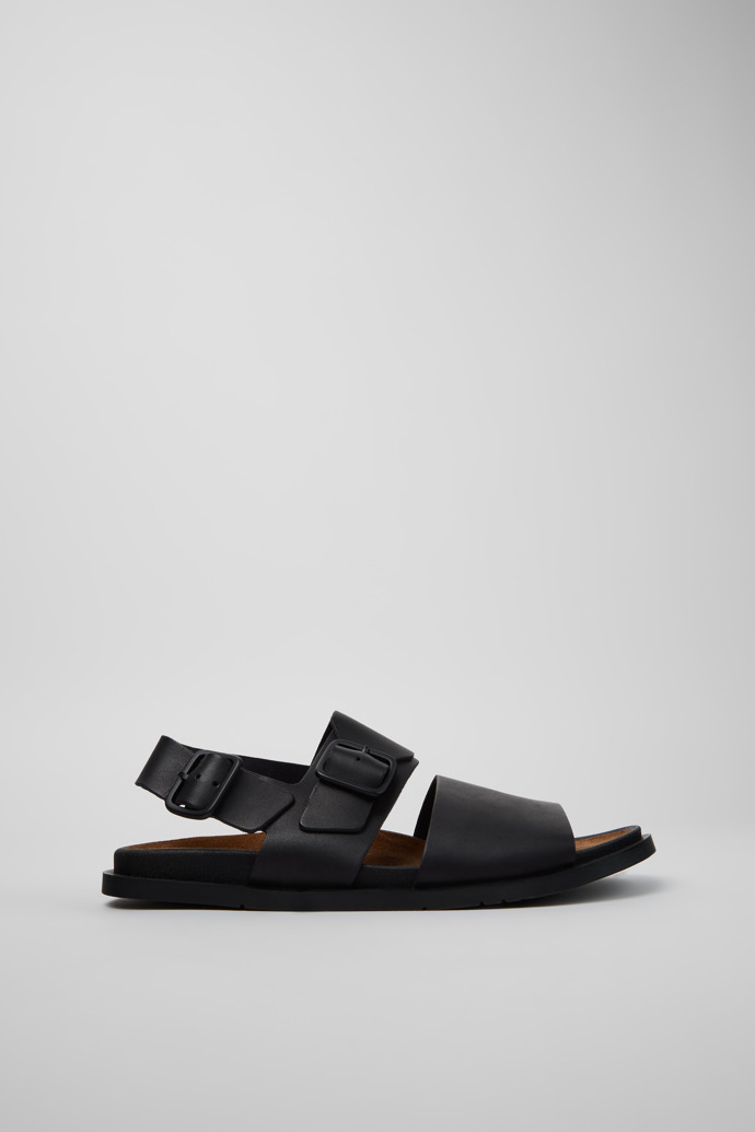 Lluc Sandal Schwarze Ledersandalen für Herren.