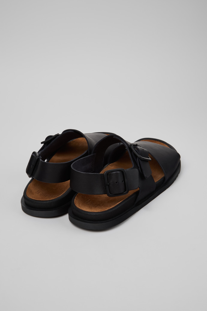 Lluc Sandal Schwarze Ledersandalen für Herren.