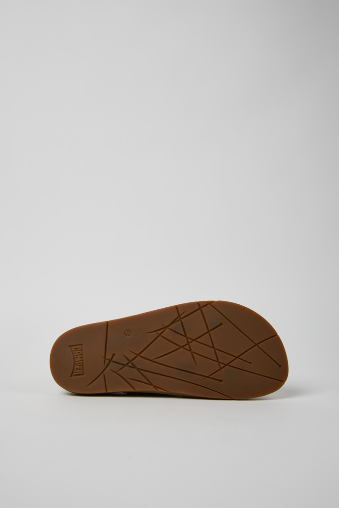 The soles of Lluc Sandal Brown Leather Sandals for Men.