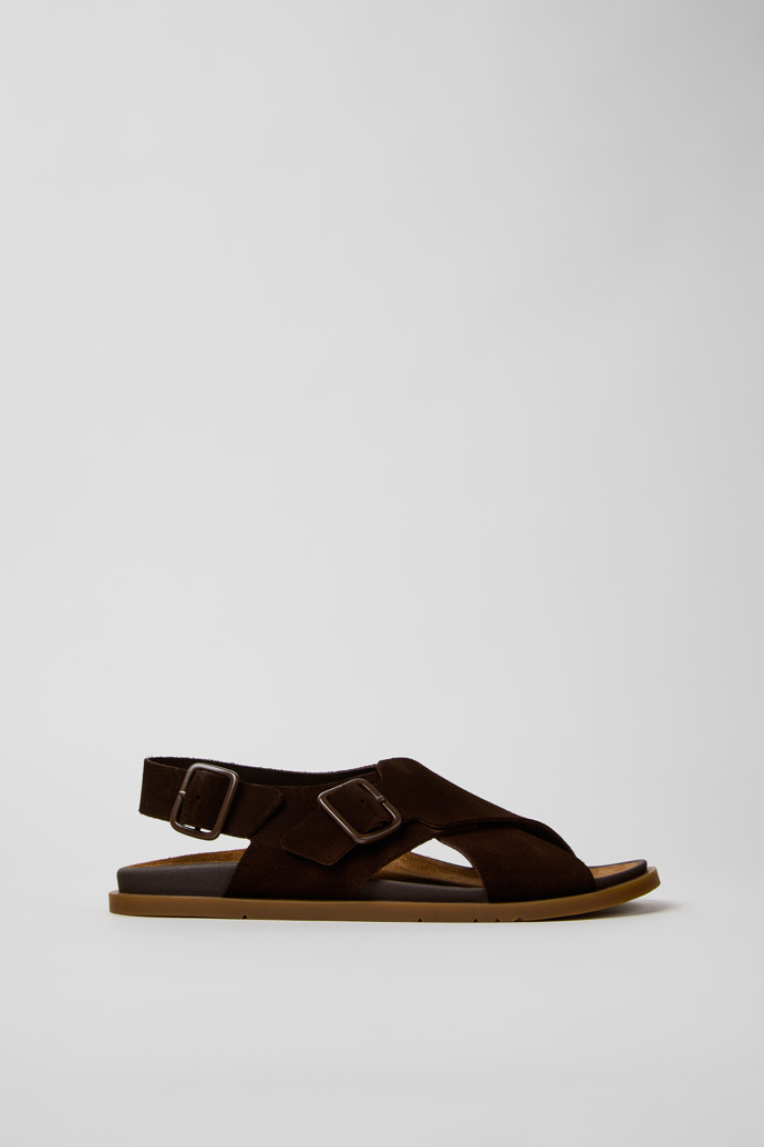 Lluc Sandal Sandalias de ante marrones para hombre.