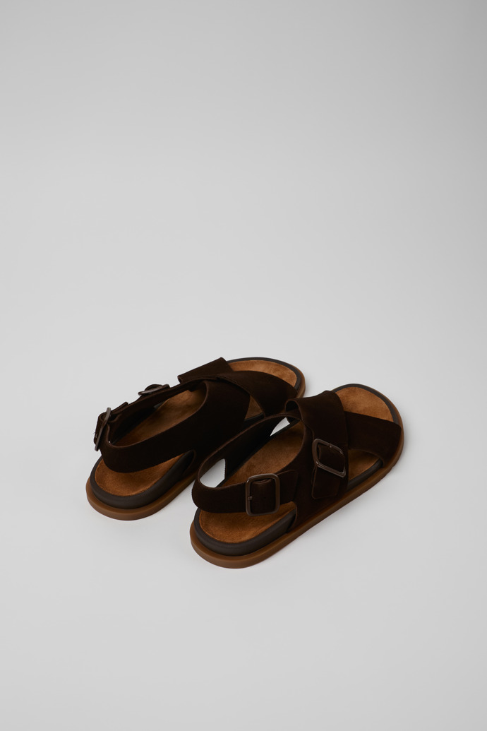Lluc Sandal Sandalias de ante marrones para hombre.