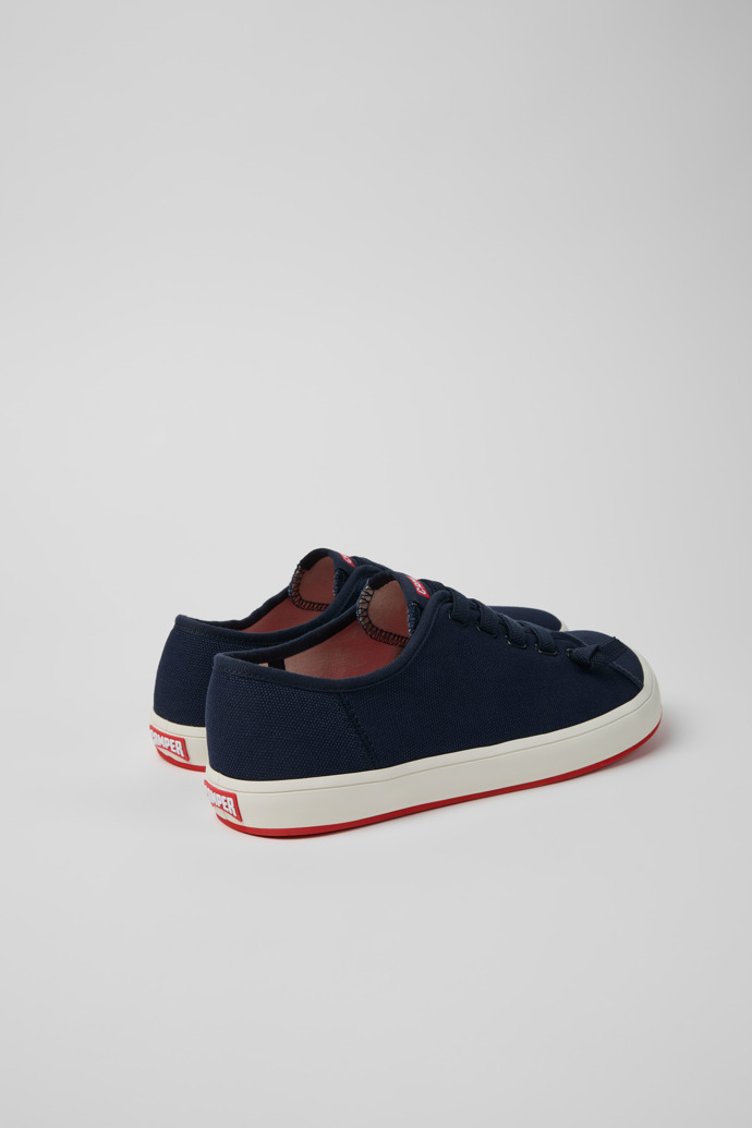 Peu Rambla II Erkekler için mavi tekstil spor ayakkabılar. arkadan görünümü