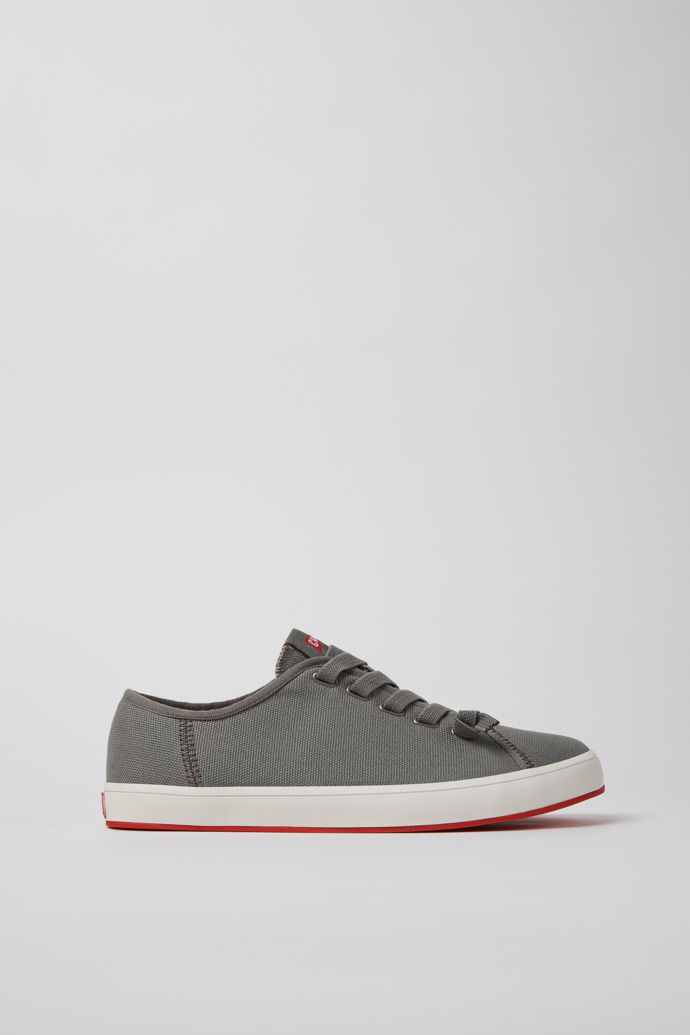 Side view of Peu Rambla II Gray Textile Sneakers for Men.