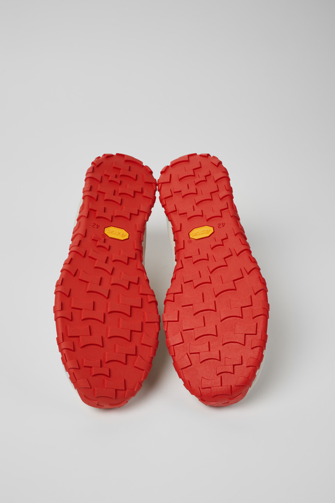 The soles of Drift Walk White Leather and Nubuck Sneakers for Men.