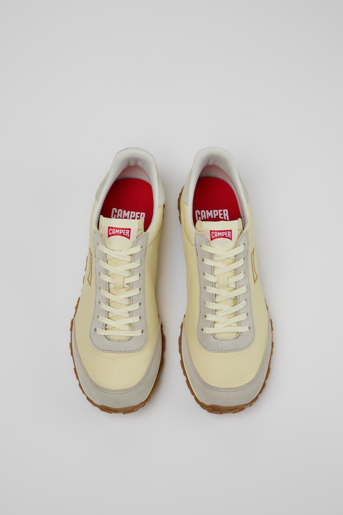 Drift Walk Beige Leder- und Nubuk-Sneaker für Herren.