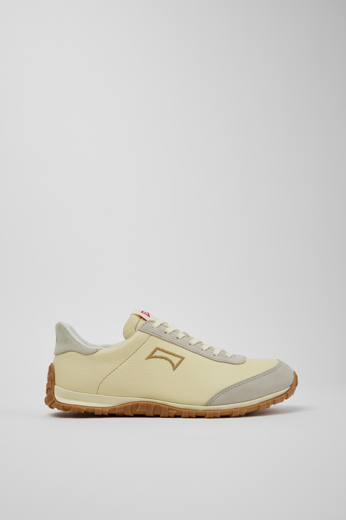 Drift Walk Beige Leder- und Nubuk-Sneaker für Herren.