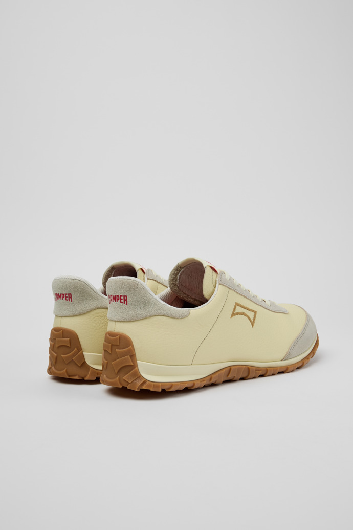 Drift Walk Beige Leder- und Nubuk-Sneaker für Herren.