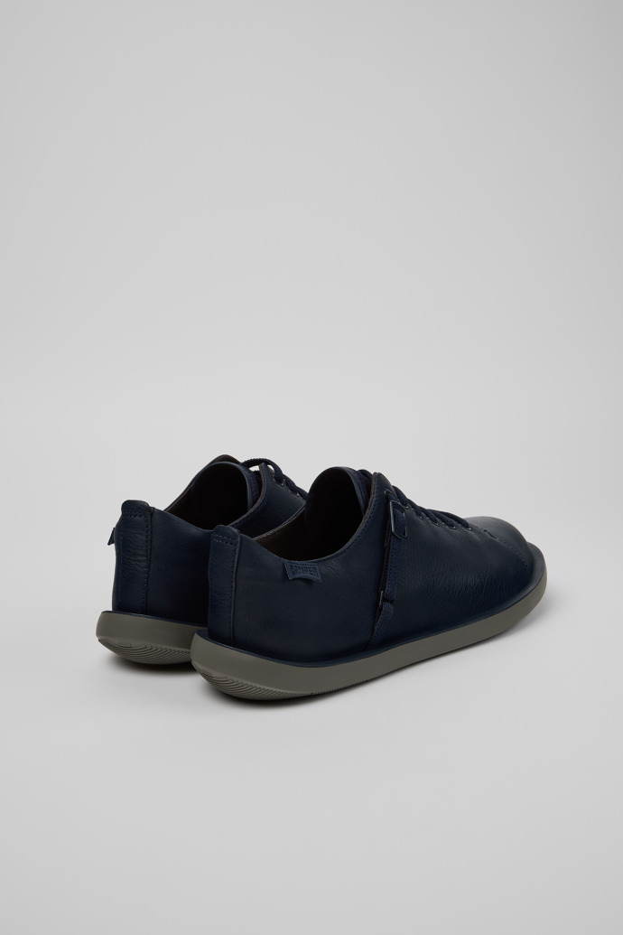 Wagon Blaue Leder- und Textilschuhe für Herren.