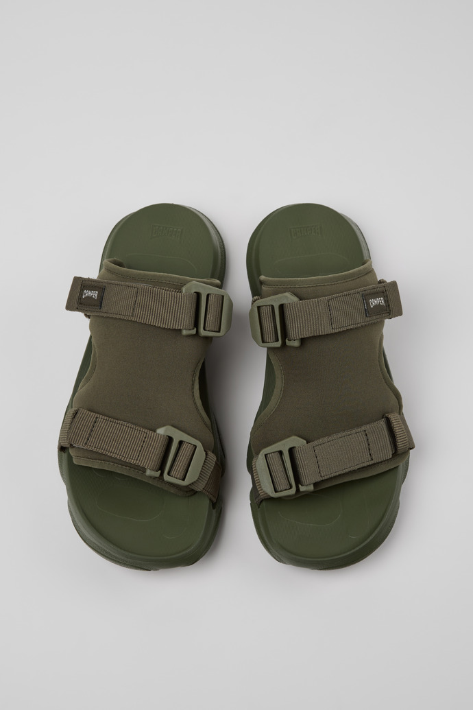 Karst Sandal Grüne Textilsandalen für Herren.