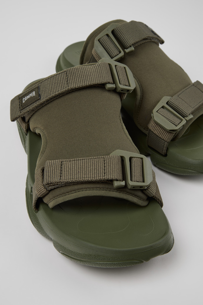 Karst Sandal Grüne Textilsandalen für Herren.