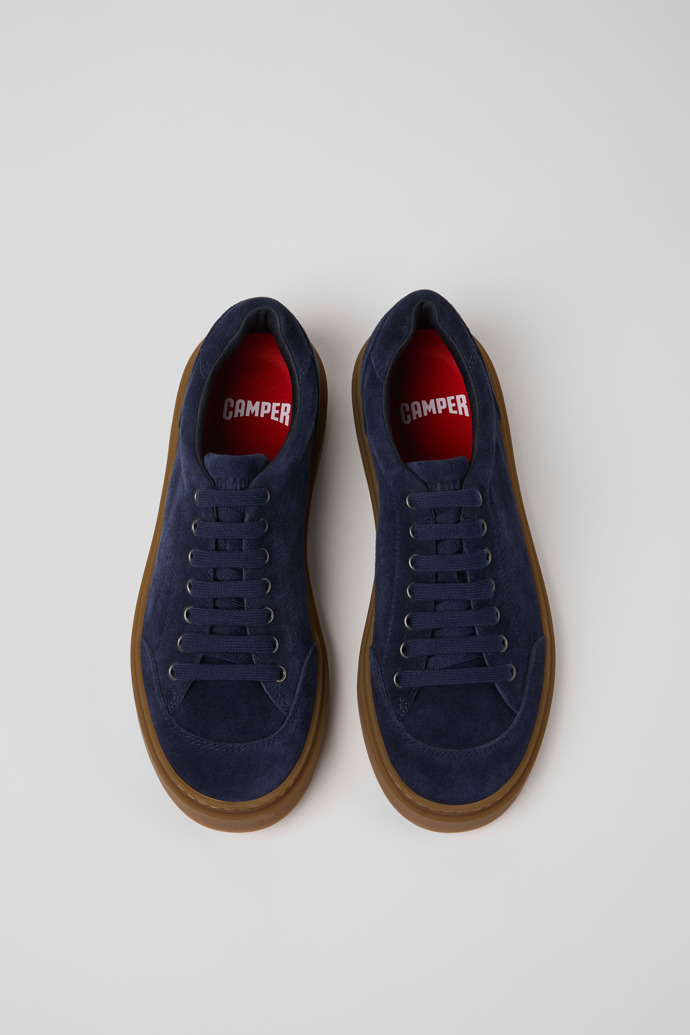 Overhead view of Runner Twentyfive Blue Suede Sneakers for Men.