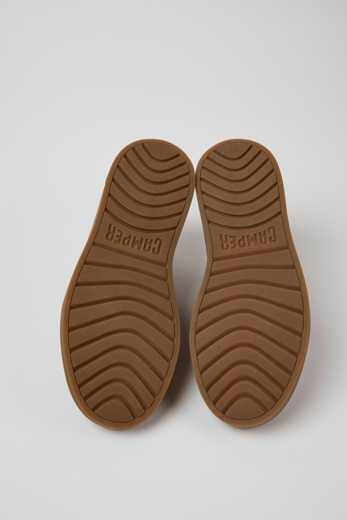 The soles of Runner Twentyfive Burgundy Suede Sneakers for Men.