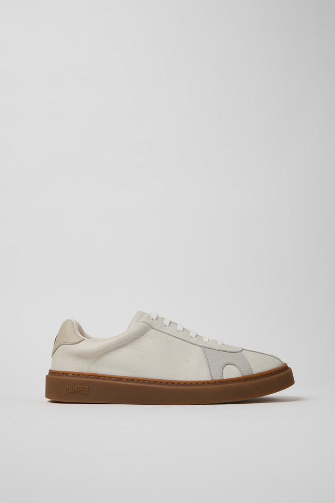 Side view of Twins Multicolor Leather Sneakers for Men.