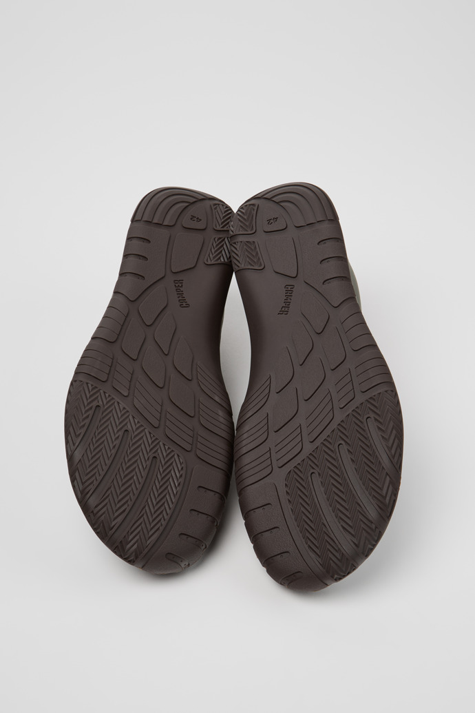 The soles of Peu Path+ Gray Leather Shoes for Men.